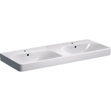 Раковина Geberit Smyle Square 500.223.01.1, двойная, 120 х 48 см, белая