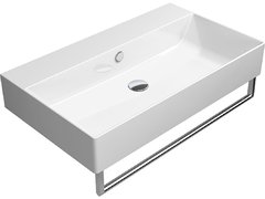 Раковина GSI Kube X 9422111, подвесная/накладная, 80 х 47 см, белый глянцевый