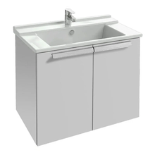 Тумба под раковину Jacob Delafon Struktura 80 см, EB1281-N18, белый блестящий, 2 двери