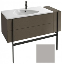 Тумба под раковину Jacob Delafon Nouvelle Vague 120 см, EB3034-N21, 3 ящика, с выступом, цвет - серый титан глянцевый