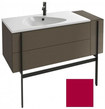 Тумба под раковину Jacob Delafon Nouvelle Vague 120 см, EB3034-R3, 3 ящика, с выступом, цвет - малиновый глянцевый