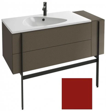 Тумба под раковину Jacob Delafon Nouvelle Vague 120 см, EB3034-G99, 3 ящика, с выступом, цвет - темно-красный глянцевый