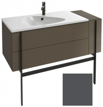 Тумба под раковину Jacob Delafon Nouvelle Vague 120 см, EB3034-442, 3 ящика, с выступом, цвет - серый антрацит глянцевый