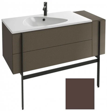 Тумба под раковину Jacob Delafon Nouvelle Vague 120 см, EB3034-N23, 3 ящика, с выступом, цвет - ледяной коричневый глянцевый