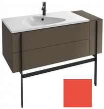 Тумба под раковину Jacob Delafon Nouvelle Vague 120 см, EB3034-G1J, 3 ящика, с выступом, цвет - алый глянцевый