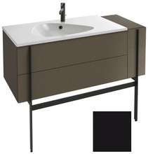 Тумба под раковину Jacob Delafon Nouvelle Vague 120 см, EB3034-274, 3 ящика, с выступом, цвет - черный глянцевый