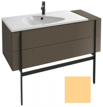 Тумба под раковину Jacob Delafon Nouvelle Vague 120 EB3033-S07, 2 ящика, с выступом, цвет - желтый сатин