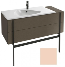 Тумба под раковину Jacob Delafon Nouvelle Vague 120 см, EB3033-S09, 2 ящика, с выступом, цвет - телесный сатин