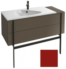 Тумба под раковину Jacob Delafon Nouvelle Vague 120 см, EB3033-S08, 2 ящика, с выступом, цвет - темно-красный сатин