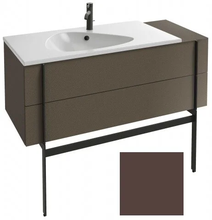 Тумба под раковину Jacob Delafon Nouvelle Vague 120 см, EB3033-F32, 2 ящика, с выступом, цвет - ледяной коричневый сатин