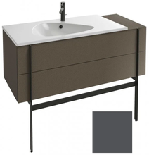 Тумба под раковину Jacob Delafon Nouvelle Vague 120 см, EB3033-S17, 2 ящика, с выступом, цвет - серый антрацит сатин