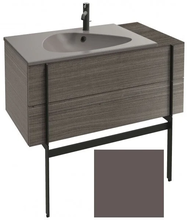 Тумба под раковину Jacob Delafon Nouvelle Vague 100 см, EB3031-G80, с выступом, цвет - светло-коричневый глянцевый