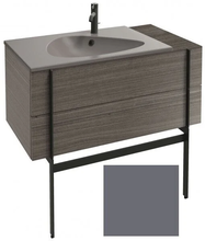 Тумба под раковину Jacob Delafon Nouvelle Vague 100 см, EB3031-G1F, с выступом, цвет - насыщенный серый глянцевый