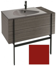 Тумба под раковину Jacob Delafon Nouvelle Vague 100 см, EB3031-G99, с выступом, цвет - темно-красный глянцевый