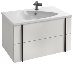 Тумба под раковину Jacob Delafon Nouvelle Vague 80 см, EB3030-G1C, цвет - белый глянцевый лак