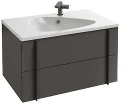 Тумба под раковину Jacob Delafon Nouvelle Vague 80 см, EB3030-442, цвет - серый антрацит глянцевый