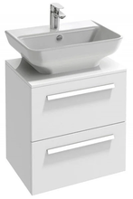 Тумба под раковину Jacob Delafon Struktura 55 см, EB1387-N18, белый блестящий