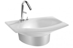 Раковина Jacob Delafon Stillness E1300-00, 60 х 40 см, с одним отверстием для смесителя, с донным клапаном