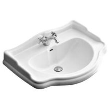 Раковина Kerasan 69 Retro 1 отверстие под смеситель, белый, 104601*1