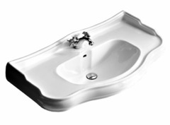 Раковина Kerasan Retro, 100 х 54,5 см, с тремя отверстиями, белая