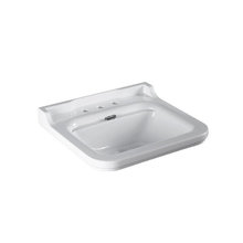 Раковина керамическая Kerasan Waldorf 4140K1bi/cr*3 60 х 55 см, 3 отверстия под смеситель, белая, заглушка хром