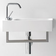 Раковина подвесная Kerasan Cento 353701L*1 45 х 25 см, керамика, отверстие под смеситель слева SX, цвет белый