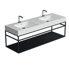 Раковина двойная Kerasan Cento 353601*1 140 х 45 см подвесная, керамика, цвет белый