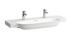 Раковина Laufen New Classic 8.1385.8.400.107.1 120 х 48 х 16.5 см, SaphirKeramik, LCC, 2 отверстия, с переливом, белый глянцевый