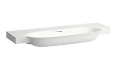 Раковина Laufen New Classic 8.1385.8.757.109.1 120 х 48 х 16.5 см, SaphirKeramik, без отверстия, с переливом, белый матовый
