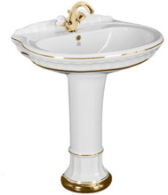 Раковина-тюльпан Migliore Gianeta ML.GNT-25.870D1 с пьедесталом ML.GNT-25.807.D1 Decor Oro