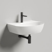 Раковина Salini Alda 140312G Wall 02, 58 х 45 х 15 см, из искусственного камня S-Sense, белый глянцевый