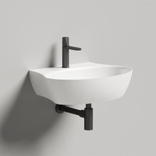 Раковина Salini Alda 140311G Wall 01, 58 х 45 х 15 см, из искусственного камня S-Sense, белый глянцевый