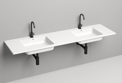 Раковина Salini Onda 1402202MRF, 180 х 50 х 16,3 см, 2 чаши, цвет матовый, покраска по RAL полностью