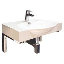 Раковина Sanita Luxe Infinity 76 F01 на кронштейнах, белая