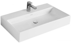 Раковина Villeroy & Boch Memento 80 х 47 см, альпийский белый/ярко-белый/черный глянцевый