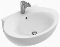 Раковина Villeroy&Boch AVEO, 68 х 50 см, подвесная, альпийский белый, NEW GENERATION 413070