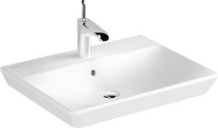Раковина Vitra T4 4451B003-0001 60 см подвесная, 1 отверстие для смесителя, с переливом