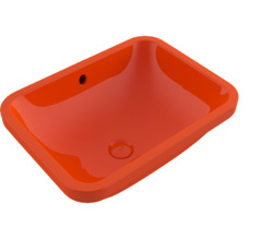 Раковина Bocchi Scala 1006-012-0125, 55 см, фарфор, оранжевая