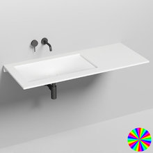 Раковина врезная Salini Marea 1802213MRF 13, 70 х 40 х 12 см, встраиваемая раковина, из искусственного камня S-Stone, белый матовый, покраска по RAL полностью