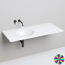 Раковина врезная Salini Marea 1802208MRF 08, 42 х 42 х 13,5 см, встраиваемая раковина, из искусственного камня S-Stone, белый матовый, покраска по RAL полностью