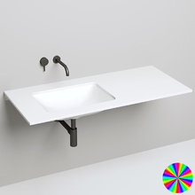 Раковина врезная Salini Marea 1802206MRF 06, 55 х 40 х 13,4 см, встраиваемая раковина, из искусственного камня S-Stone, белый матовый, покраска по RAL полностью