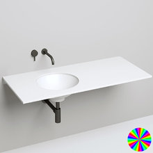 Раковина врезная Salini Marea 1802205MRF 05, 42 х 42 х 13,8 см, встраиваемая раковина, из искусственного камня S-Stone, белый матовый, покраска по RAL полностью