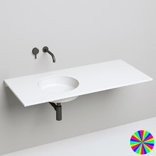 Раковина врезная Salini Marea 1802204MRF 04, 42 х 42 х 12,8 см, встраиваемая раковина, из искусственного камня S-Stone, белый матовый, покраска по RAL полностью