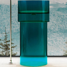 Раковина Abber Kristall AT2701Aquamarin, 45 х 45 см, с донным клапаном, цвет бирюзовый