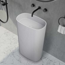 Раковина Abber Stein AS2502-H напольная 55 х 36 х 85 см, белый матовый