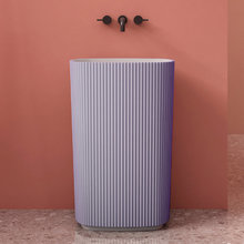 Раковина Abber Stein AS2502Violett, 50 х 36 см, напольная, фиолетовая