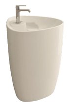 Раковина Bocchi Etna моноблок 1337-014-0126, 58 см, фарфор, кремовая