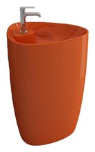 Раковина Bocchi Etna моноблок 1337-012-0126, 58 см, фарфор, оранжевая