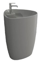 Раковина Bocchi Etna моноблок 1337-006-0126, 58 см, фарфор, серая