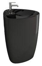 Раковина Bocchi Etna моноблок 1337-005-0126, 58 см, фарфор, черная